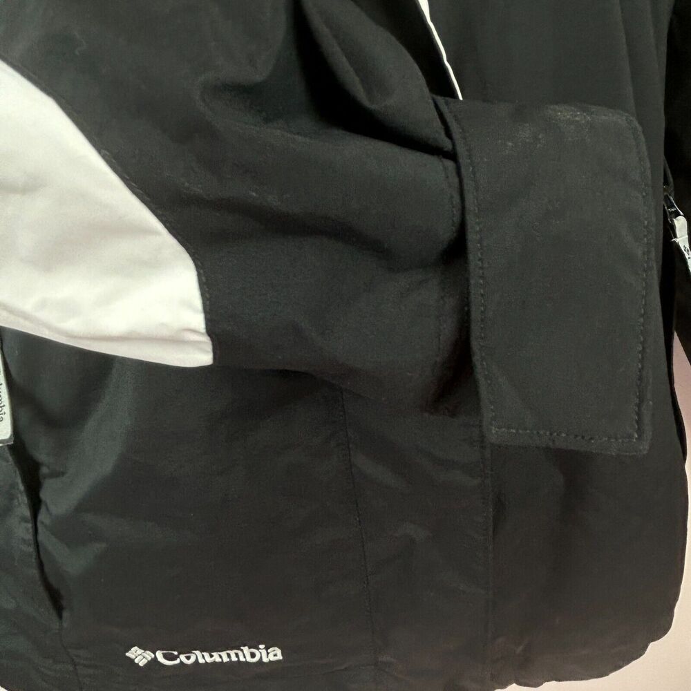 Columbia Black + White Hooded Winter Coat Parka Jacket Size S - Picture 2 of 12